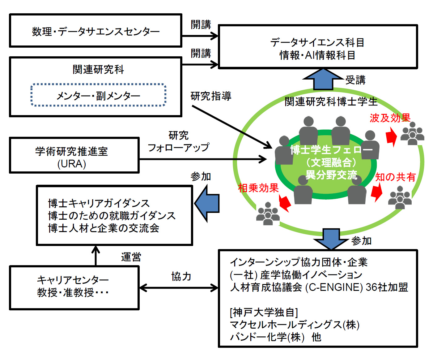 「文理融合フェローシップ」研究力向上・キャリアパス支援に関する取組